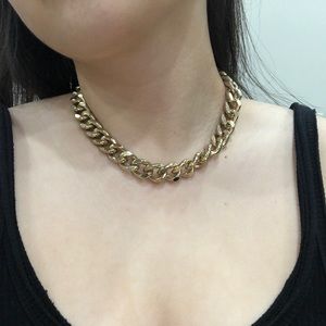 Gold Large Link Curb Chain Necklace